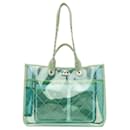 Chanel Green Medium PVC Lambskin Coco Splash Shopping Tote