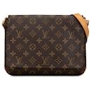 Louis Vuitton Brown Monogram Musette Tango Correia curta