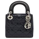 Dior Viola Mini Vernice Cannage Lady Dior