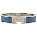 Bracciale Hermès Clic H in smalto blu PM