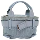 FENDI Zucca Canvas Hand Bag Light Blue Auth 75894 - Fendi