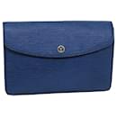 LOUIS VUITTON Epi Montaigne 23 Clutch Bag Blue M52665 LV Auth 76032 - Louis Vuitton