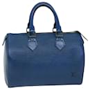 Louis Vuitton Epi Speedy 25 Bolsa de Mão Azul Toledo M43015 Autenticação de LV 76071