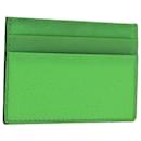 BURBERRY Card Case Leather Green Auth 76202 - Burberry