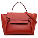 Bolso satchel mini con cinturón Celine rojo - Céline