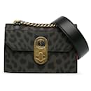 Christian Louboutin Mini Leopardo Estampa Elisa Crossbody Cinza