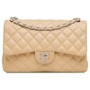 Chanel Brown Jumbo Classic Lambskin Double Flap