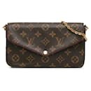 Pochette Felicie con monogramma marrone Louis Vuitton