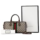 Gucci GG Supreme Ophidia 2WAY Handtasche Schultertasche aus PVC-Leder in sehr gutem Zustand