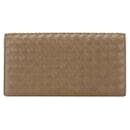 Bottega Veneta Intrecciato Leather Bifold Wallet Leather Long Wallet in Good condition