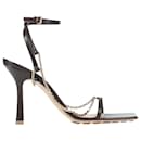 BOTTEGA VENETA Stretch 90 Sandalen aus goldverziertem Leder - Bottega Veneta