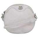 GUCCI Micro GG Supreme Bolso de hombro PVC Cuero Blanco Auth 75267 - Gucci