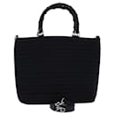 Borsa a mano in bambù GUCCI Nylon 2modo nero 000 1998 0588 Auth ep4254 - Gucci