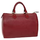 Louis Vuitton Epi Speedy 30 Bolsa de Mão Castelhano Vermelho M43007 Autenticação de LV 76072