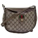 GUCCI GG Supreme Web Sherry Line Sac à bandoulière Cuir PVC Beige Auth ep4259 - Gucci