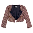 Chaqueta a cuadros recortada de tweed de la pasarela de crucero 2011 de Chanel y Karl Lagerfeld 11C.