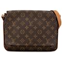 Borsa a tracolla con tracolla corta Musette Tango monogramma marrone Louis Vuitton