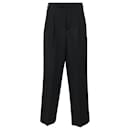 Celine Double-Pleated Margaret Pants in Black Wool - Céline