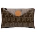 Fendi Brown Zucca Clutch