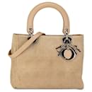 Dior Brown Medium Suede Cannage Lady Dior