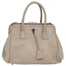 PRADA Borsa A Mano Pelle Beige Auth 77082 - Prada