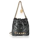 Chanel Black Shiny Quilted Calfskin Mini Chanel 22