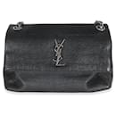 Saint Laurent Sac à rabat West Hollywood moyen en cuir de veau noir embossé croco