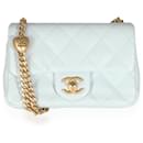 Chanel 24P Blue Quilted Caviar Sweetheart Crush Mini Flap Bag