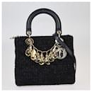 Sac cabas Lady Dior en tweed Cannage noir Dior Medium Charm en édition limitée - Christian Dior