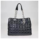 Dior Dark Blue Cannage Large Soft Lady Dior Tote