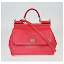 Dolce & Gabbana Red Medium Miss Sicily Top Handle Bag