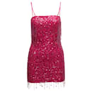 Hot Pink Retrofete Bead & Sequin Embellished Mini Dress Size US S - Autre Marque