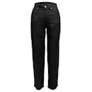 Vintage Black Fendi Jeans Straight-Leg Zucca Jeans Size 28 - Autre Marque