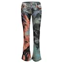 Bleu et multicolore Voyage Passion Painting Print Jeans Taille 28 - Autre Marque