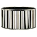Hermes Carioca Striped Bangle  Enamel Bracelet in Good condition - Hermès