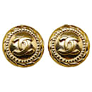 Chanel Coco Mark Gold Plated Earrings in Great Condition