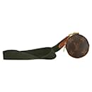 Estuche de monedas Multi Pochette Monogram Lanyard Louis Vuitton M69556 en PVC cuero lona marrón verde en excelente estado