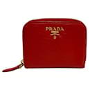 Prada Leather Zip Coin Purse Leather Coin Case in Very Good Condition