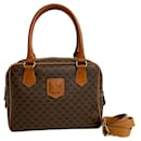 Celine Macadam Canvas Mini Boston Bag Canvas Handbag in Very Good Condition - Céline