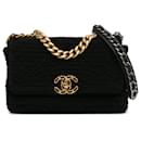 Chanel Black Medium Crochet 19 Flap