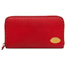 Fendi Red Leather Selleria Zip Around Long Wallet