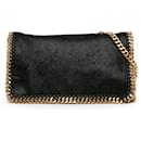 Stella McCartney – Schwarze Falabella-Umhängetasche mit zotteligem Hirschmotiv - Stella Mc Cartney