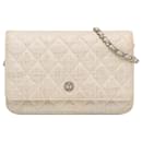 Cartera de tweed revestida CC marrón Chanel con cadena