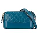 Chanel Quilted Leather Gabrielle Clutch with Chain Leather Crossbody Bag in Good condition
