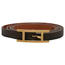 Hermes Ap3 Leather Bracelet Brown in Very Good Condition - Hermès