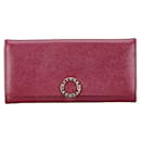 Bvlgari Leather Flap Long Wallet Leather Long Wallet 281444 in good condition - Bulgari
