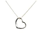 Tiffany & Co Open Heart Pendant Necklace Metal Necklace in Excellent condition