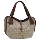 CELINE Paris Macadam Canvas Hand Bag Brown Auth 77387 - Céline