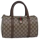 GUCCI GG Supreme Web Sherry Line Handtasche PVC Beige Rot 40 02 006 Auth 76193 - Gucci