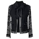 Paris  Miami CC Heart Buttons Black Tweed Jacket - Chanel